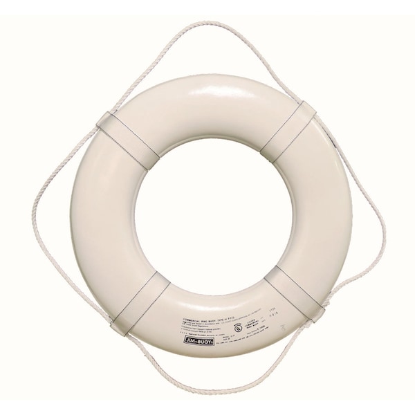 Jim-Buoy Jim-Buoy GW-30 U.S.C.G. Approved G-Series Life Ring - 30", White GW-30 - main